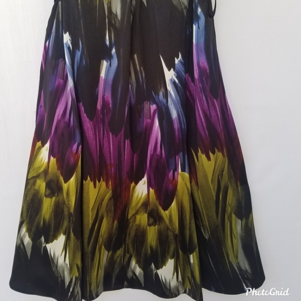 Ted Baker 🖤 Abstract Silk Dress 🖤 Sz 2 - Picture 6 of 8